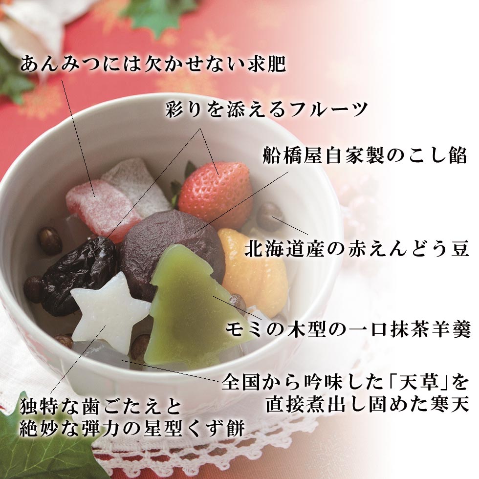 クリスマス限定フルーツあんみつ説明