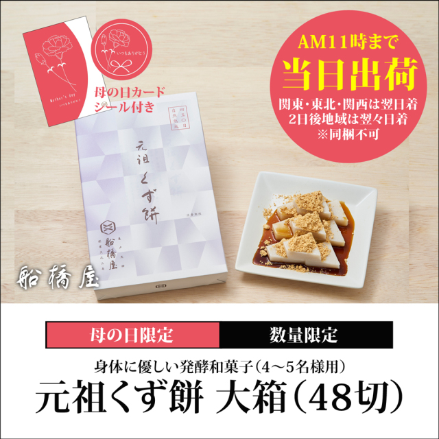 熨斗・メッセージカード・船橋屋紙袋をご用意。プレゼントやお歳暮、贈り物に最適